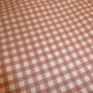 Coffee-colored Vichy-style 5 mm checkered fabric
